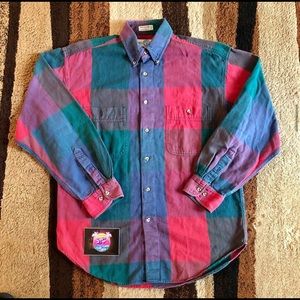 World Island Men’s Multi-Colored Plaid Flannel M